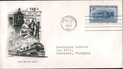 1952 3c Baltimore & Ohio Railroad 125th Anniversary FDC First Day Cover