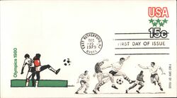 1979 15c Olympics Soccer First Day Cover First Day Cover