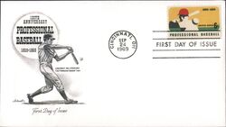 1969 6c Professional Baseball 100th Anniversary FDC First Day Cover