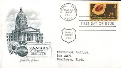 1961 4c Kansas Statehood Centennial First Day Cover First Day Cover