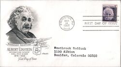 1966 8c Albert Einstein Prominent American Series First Day Cover First Day Cover