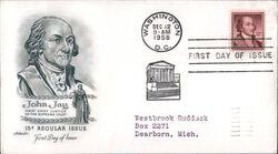 1958 15c John Jay First Chief Justice First Day Cover First Day Cover