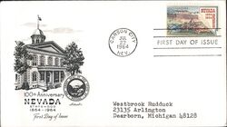 1964 5c Nevada Statehood 100th Anniversary FDC First Day Cover