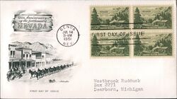 1951 3c Nevada First Settlement Centennial FDC First Day Cover