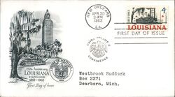 1962 4c Louisiana Statehood First Day Cover First Day Cover