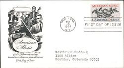 1964 5c American Music First Day Cover First Day Cover