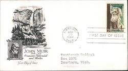 1964 5c John Muir Conservationist First Day Cover First Day Cover