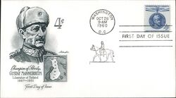 1960 4c Champion of Liberty Gustaf Mannerheim FDC First Day Cover