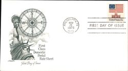 1975 13c First Class Domestic Postal Rate Sheet FDC First Day Cover