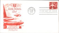 1960 7c Air Mail Coil Stamp First Day Cover First Day Cover