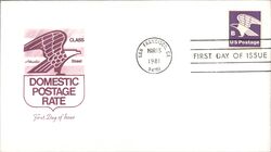 1981 18c Domestic Postage Rate First Day Cover First Day Cover