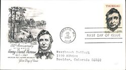 1967 5c Thoreau 150th Anniversary First Day Cover First Day Cover