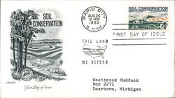 1959 4c Soil Conservation First Day Cover First Day Cover