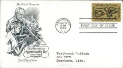 1962 4c National Apprenticeship Program First Day Cover First Day Cover