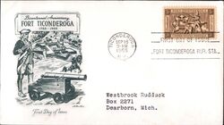 1955 3c Fort Ticonderoga First Day Cover First Day Cover