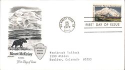 1972 15c Mount McKinley National Park Centennial First Day Cover First Day Cover