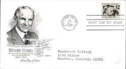 1968 12c Henry Ford First Day Cover First Day Cover