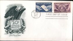 1954 20c Special Delivery First Day Cover First Day Cover