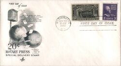 1951 20c Rotary Press Special Delivery First Day Cover First Day Cover