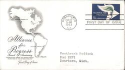 1963 5c Alliance for Progress Second Anniversary FDC First Day Cover