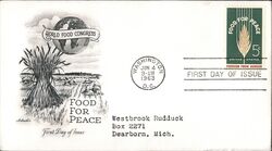 1963 5c Food for Peace First Day Cover First Day Cover