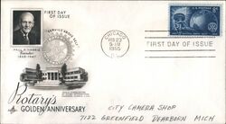 1955 8c Rotary Golden Anniversary First Day Cover First Day Cover