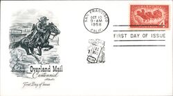 1958 4c Overland Mail Centennial FDC First Day Cover