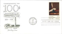 1974 10c Universal Postal Union 100th Anniversary FDC First Day Cover