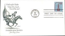 1975 24c Midnight Ride Paul Revere First Day Cover First Day Cover