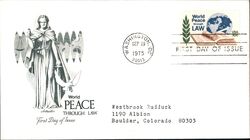 1975 10c World Peace Through Law First Day Cover First Day Cover