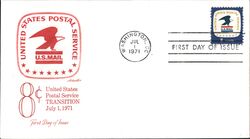 1971 8c US Postal Service Transition First Day Cover First Day Cover