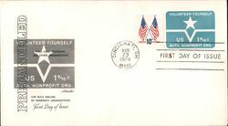 1974 18/10c Volunteer Yourself FDC First Day Cover