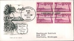 1952 80c High Value Air Parcel Post First Day Cover First Day Cover