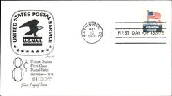 1971 8c First Class Postal Rate Increase First Day Cover