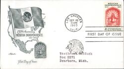 1960 4c Mexican Independence First Day Cover First Day Cover