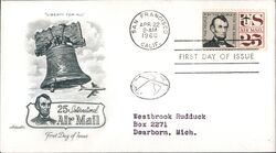 1960 25c Liberty for All First Day Cover First Day Cover