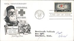 1963 5c International Red Cross 100th Anniversary FDC First Day Cover