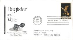 1968 6c Register & Vote First Day Cover First Day Cover