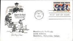 1968 6c Support Our Youth First Day Cover First Day Cover