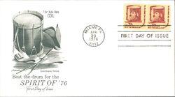 1976 7.9¢ Spirit of '76 Block of Stamps First Day Cover First Day Cover