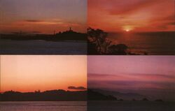 Route of the Bears, Quad Sunset View Pacific Far East Line Cruise Ships Postcard Postcard Postcard