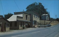 Olema, California - Post Office and Old Druids Hall Mike Roberts Postcard Postcard Postcard