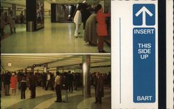 BART Ticket - Modern Downtown Station, San Francisco California Mike Roberts Postcard Postcard Postcard