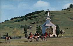 Our Lady of Loretto Mission Church, Nicasio CA California Abbie Purcell Postcard Postcard Postcard