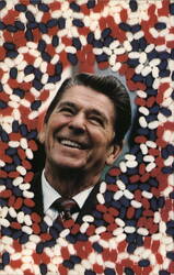 Ronald Reagan Jelly Bean Portrait Postcard