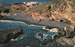 Point Lobos Reserve, with lava formations, sandy coves and rocky headlands Postcard