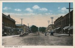 Main Street, Perry, NY New York Postcard Postcard Postcard