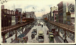 Bowery Looking North Postcard