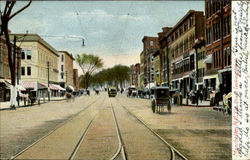 Elm Street Looking North Manchester, NH Postcard Postcard