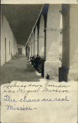 Corridor - San Miguel Mission California Postcard Postcard